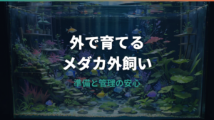メダカ外飼いの始め方|容器・水づくり・夏冬対策まで初心者向けに解説