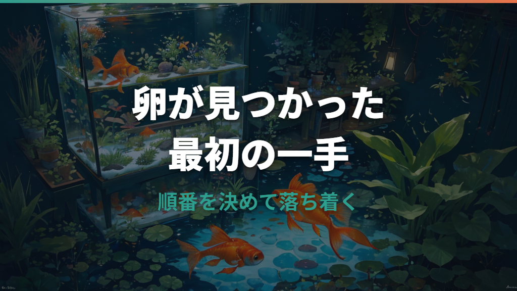 金魚が卵を産んだら最初にやること|孵化までの管理と稚魚の育て方