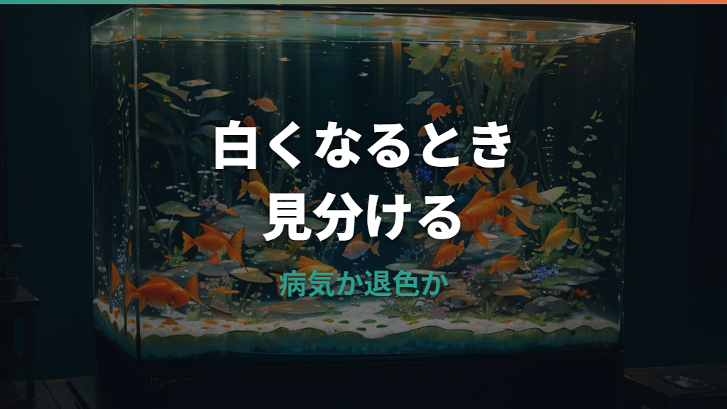 金魚が白くなる原因は病気？退色との見分け方と改善策