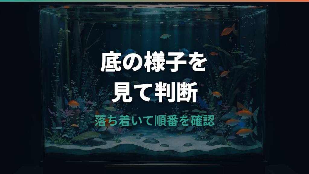 金魚が元気ないまま底にいる原因は？病気と様子見の見分け方