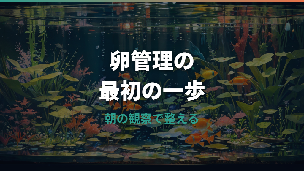 メダカの卵管理の基本｜隔離・水温・カビ対策から孵化後の稚魚管理まで