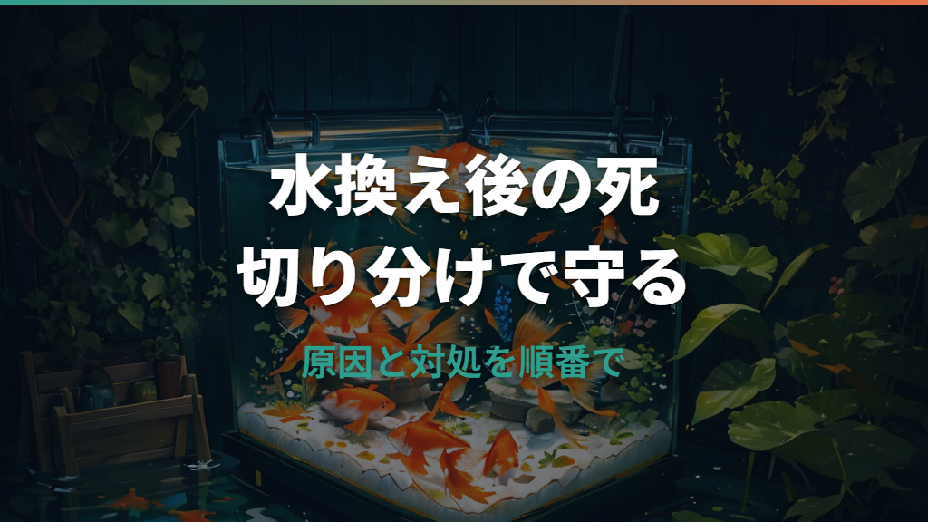金魚が水換えで死んだ原因は？カルキ抜き・水温差・応急処置を整理