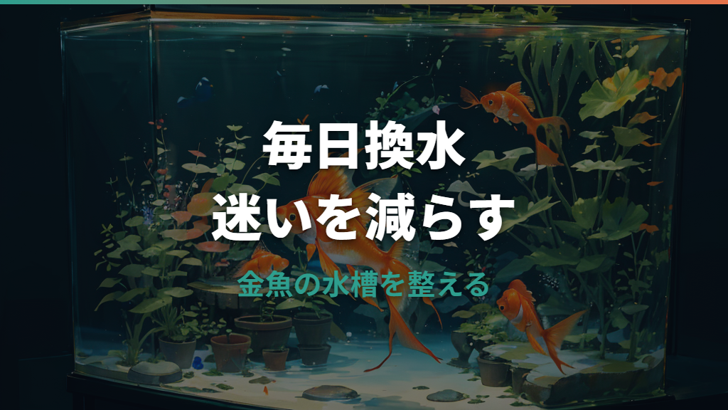 金魚の水換えは毎日必要？頻度・量・弱らせない手順を解説