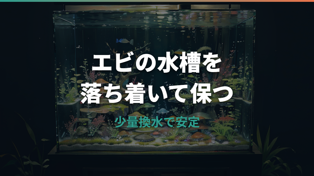 エビ水槽の掃除方法｜頻度・水換え量・底砂汚れと弱る原因を解説
