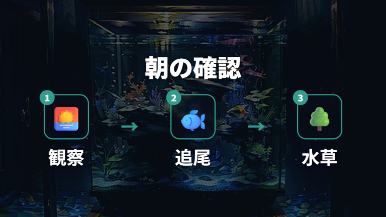 産卵前に見られる行動の変化を朝の観察で拾う