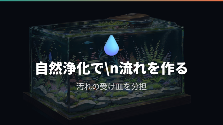 水換えを減らす水槽の仕組みを自然浄化から理解する