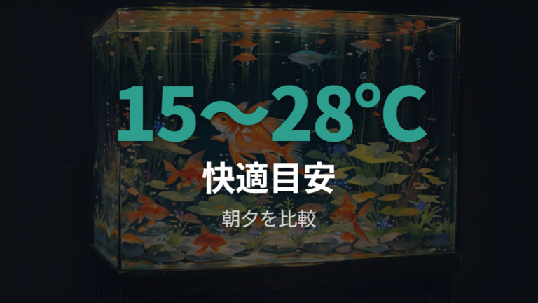 金魚が元気に過ごせる適温は管理上の目安として見る