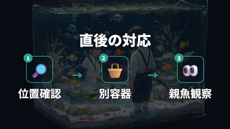 産卵直後にまずやることは卵と親魚を分ける