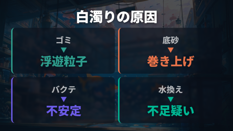 白濁りの原因とエアレーションの関係をまず整理する