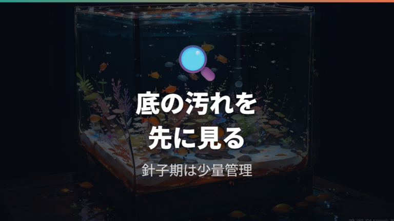 針子期の水替えは少量・慎重に判断する
