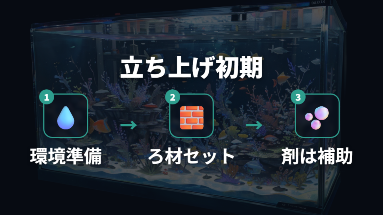 バクテリア剤を入れるタイミングは立ち上げ初期と掃除後が中心