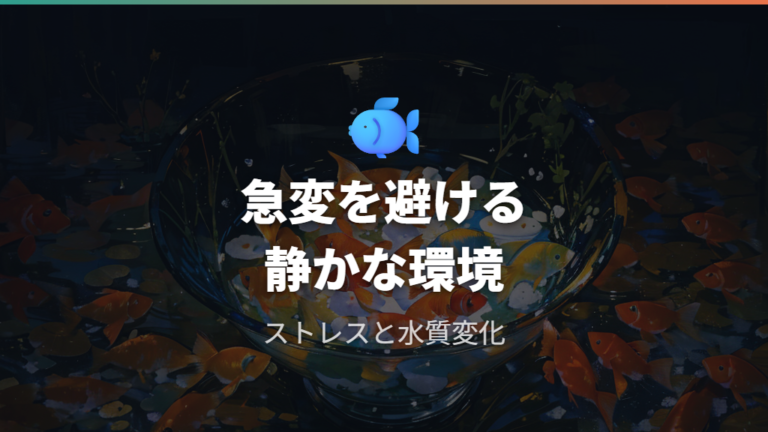 お祭りの金魚がすぐ死ぬ原因はストレスと水質変化