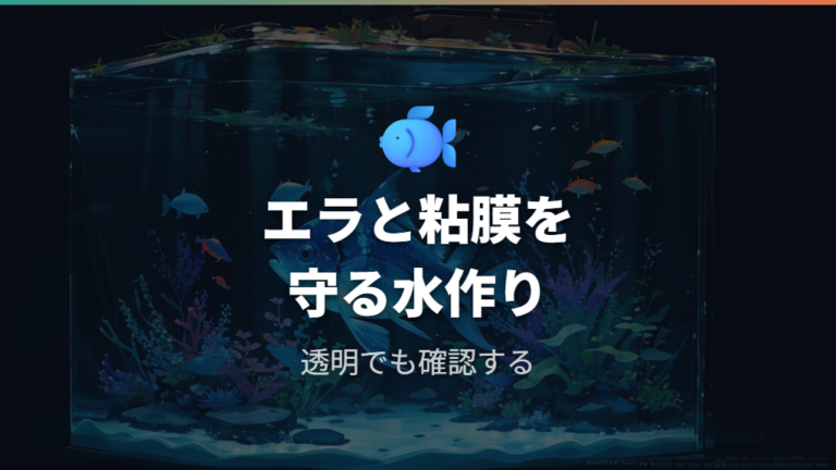 水道水のカルキが危険な理由はエラと粘膜へのダメージ