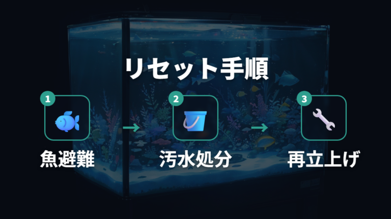 水槽をリセットする具体的な手順