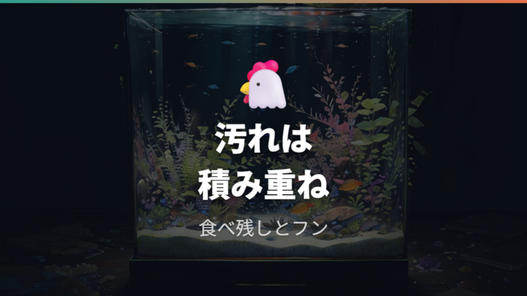 水が汚れる主な原因はフンと食べ残し