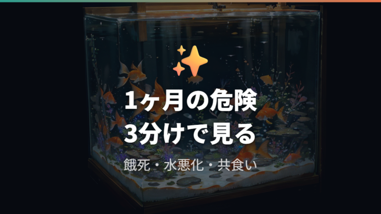 1ヶ月目の不調は餌・水質・体格差を分けて確認する