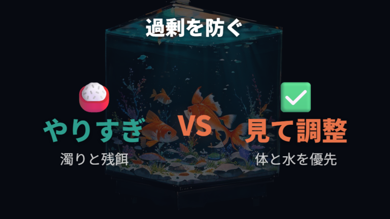 餌のやりすぎで起こる問題は水と体に出る