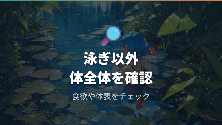 病気のサインとして見る症状は縦泳ぎ以外にある?