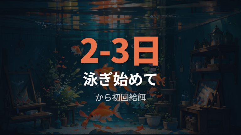 成長を促す餌と回数は初回給餌から組み立てる