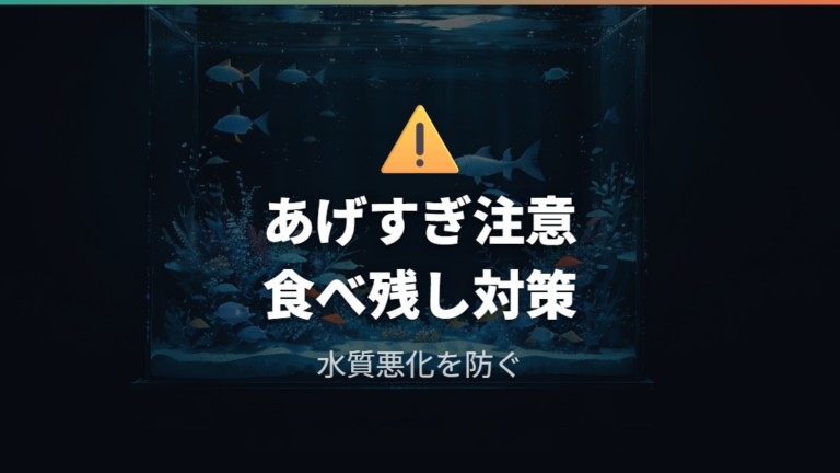 エサのあげすぎで起きる問題を知っておく