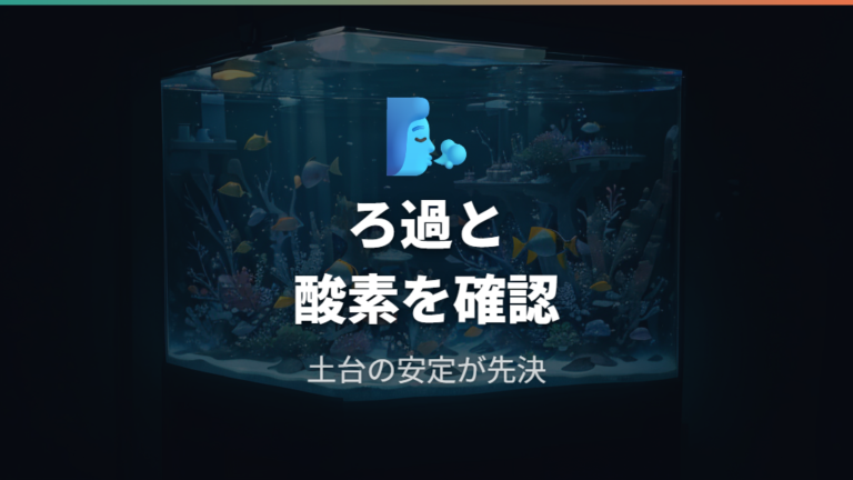 ろ過不足による白濁り対策はフィルターと酸素を見直す