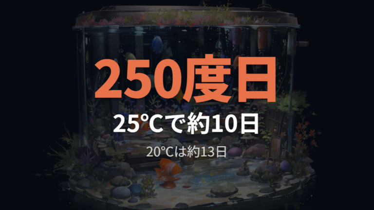 孵化までの日数と水温の目安