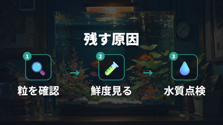 餌を残すときの見直し方は環境から確認する