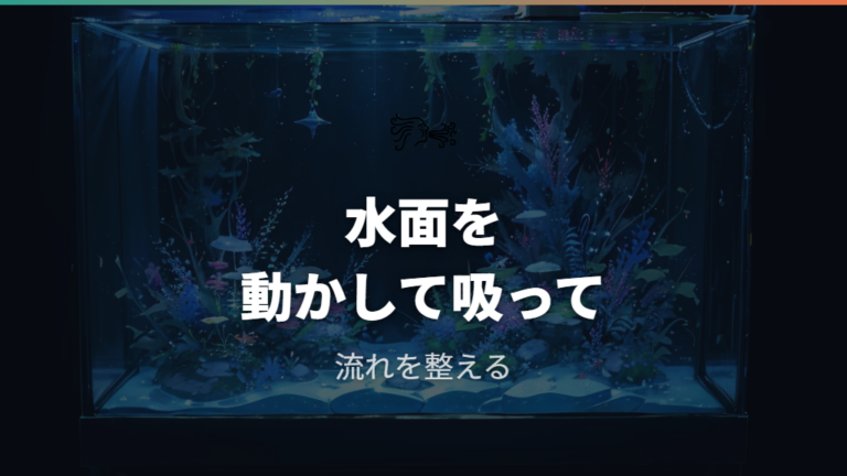 エアレーションで酸欠を防ぐには水面と水流を整える