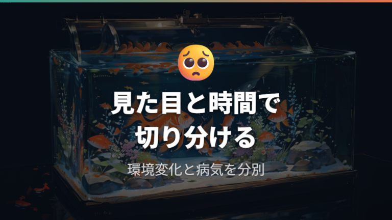 水換え後の異変と病気の見分け方
