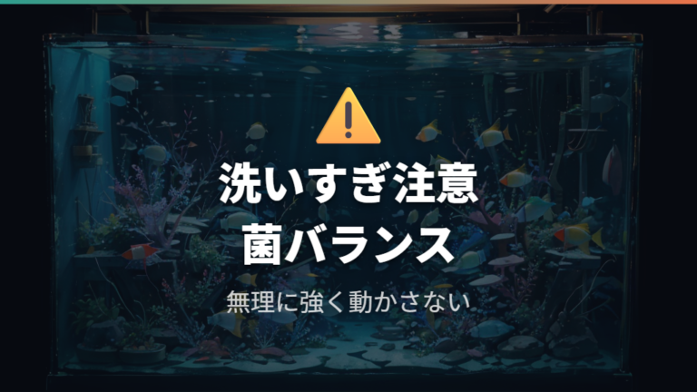 底砂を洗いすぎる注意点はバクテリアと水質変化にある