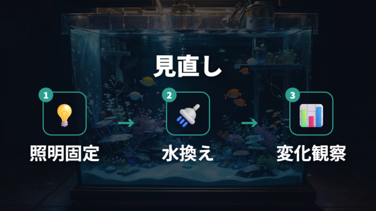 照明時間と水換えの見直しはやりすぎを避ける