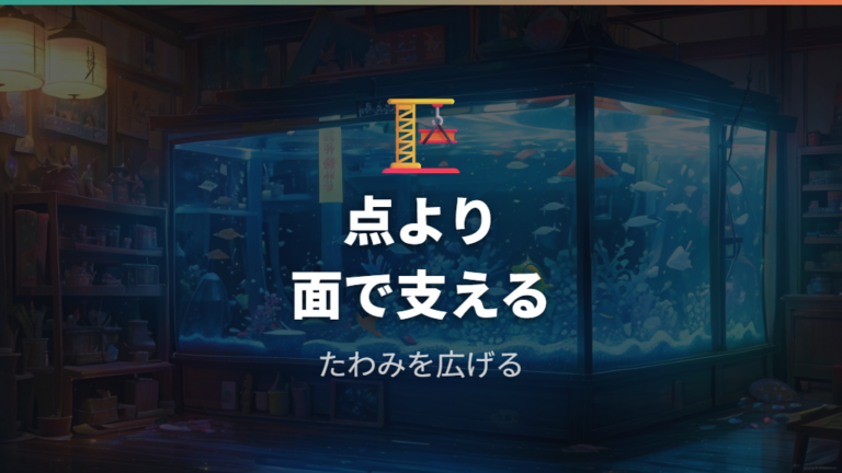 床への負担を減らす置き方は面で支えるのが基本
