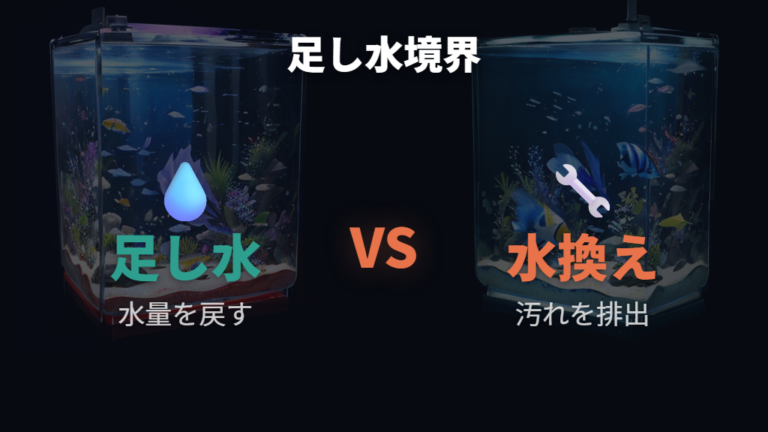 足し水だけで飼える限界は汚れを抜けない点