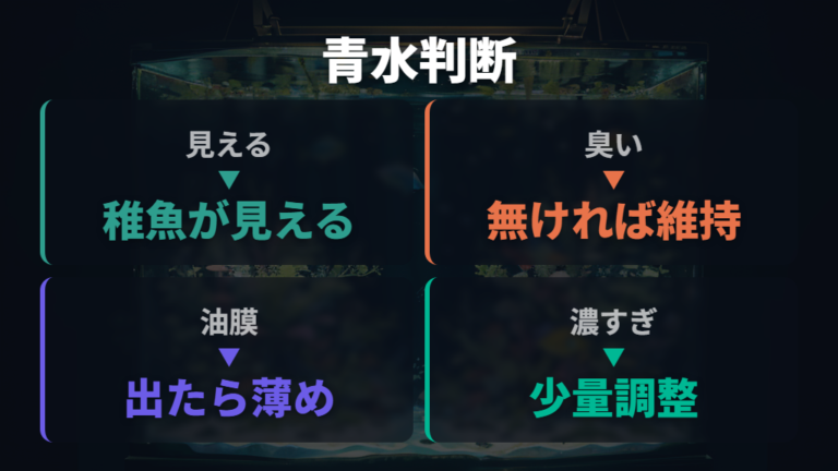 グリーンウォーターで水換えを減らすときの濃さと限界