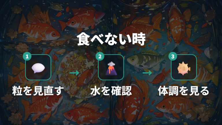 稚魚が餌を食べない原因は餌の大きさと水の状態から見る