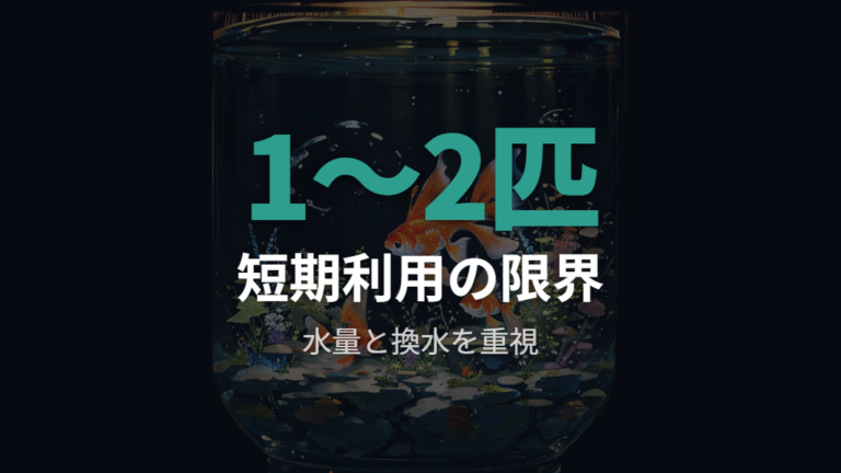 金魚を飼うときの注意点は水量と水換えが中心になる