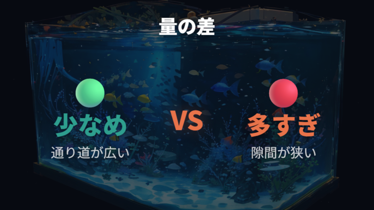 ストレスを減らす置き方で水草や隠れ家は多すぎてもいい？
