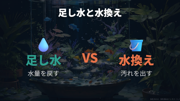 足し水で使うときの注意点は水換えとの違いにある
