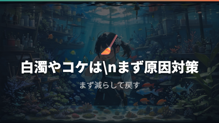 水質悪化とコケ対策はどこから手を付ける?