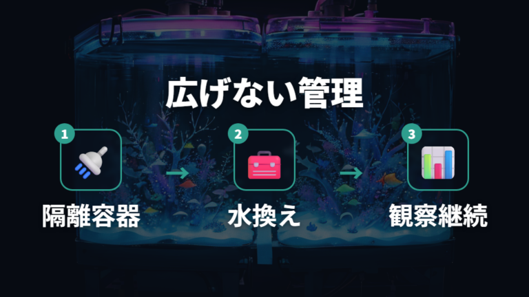 隔離と水換えで広げない方法を実践する