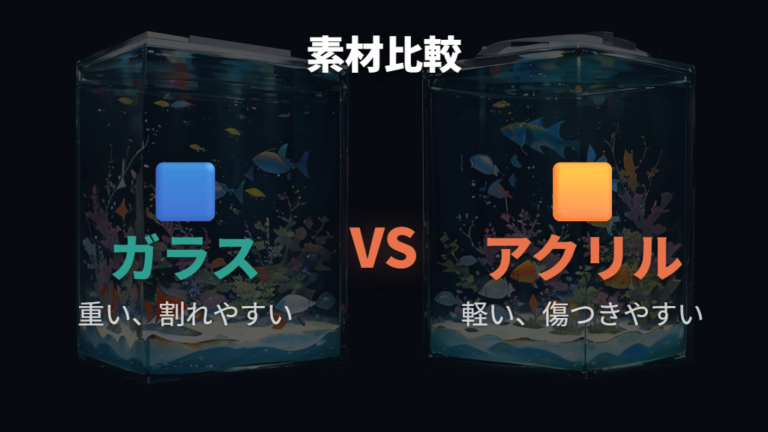 ガラスとアクリルの重量差は本体と扱いやすさで見る