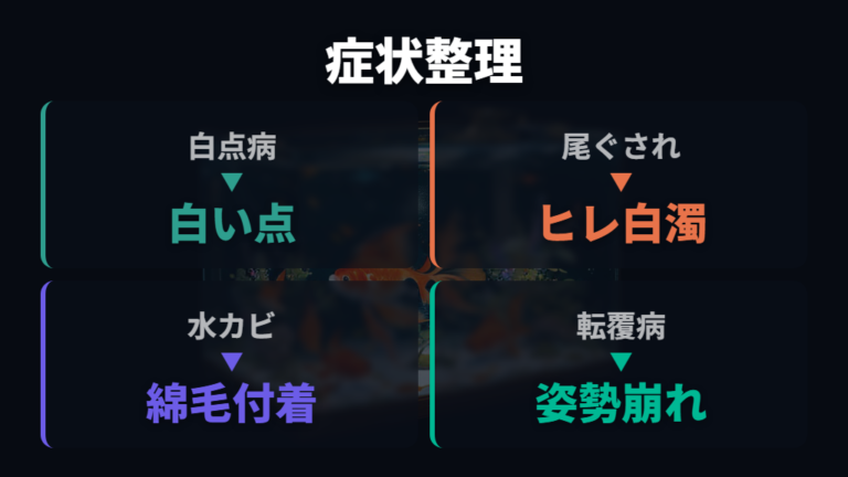 疑われる病気と症状を見比べて薬浴前に整理する