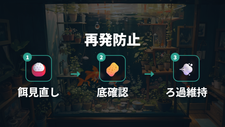 再発を防ぐ水質管理は餌・掃除・ろ過を整える