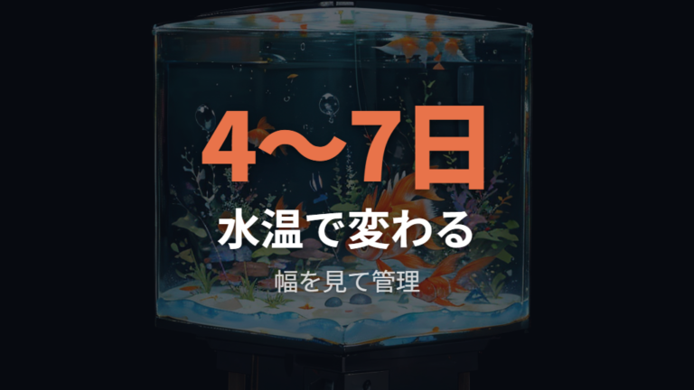 卵の孵化日数と水温管理は日数の幅を見て待つ