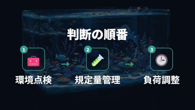 バクテリア剤は補助として水槽環境と合わせて使う