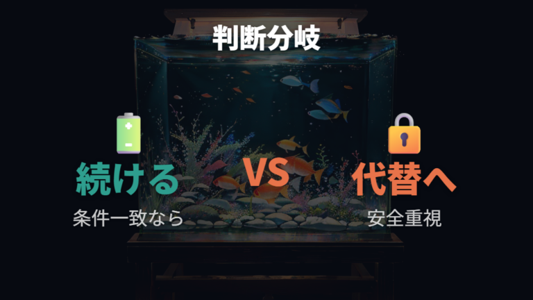 フレームレス水槽に上部フィルターを使わない判断もあり?