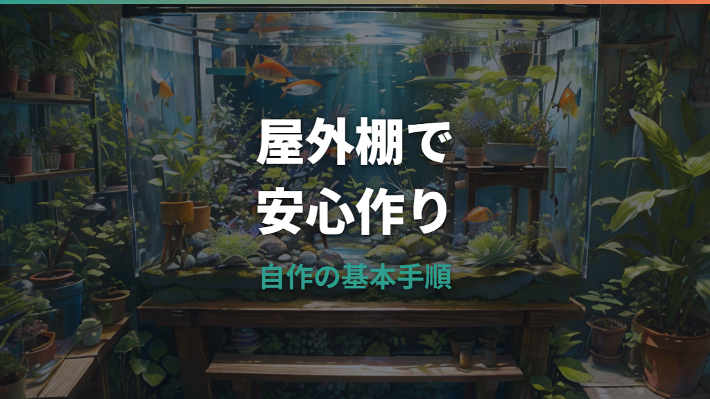 メダカ棚を屋外で自作する方法｜単管・木材・ブロックの作例と強度対策