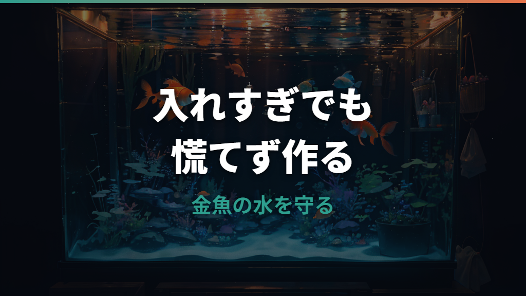 金魚にカルキ抜きを入れすぎたら大丈夫？影響と応急処置を解説