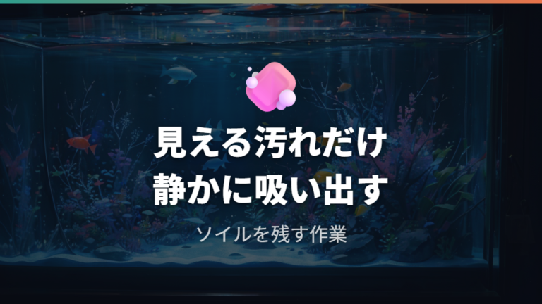 ソイルを崩さない掃除方法は優しく吸い出すのが基本