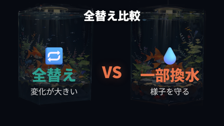 全替えと一部換水の違いを整理する
